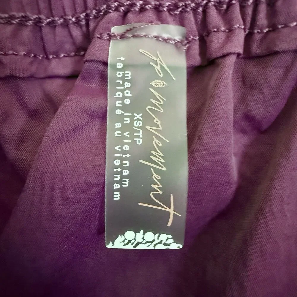 NWT FP Movement FreeThrow PantJogger Adjustable Waist Mulberry Plum OversizeXS•S - Picture 14 of 16